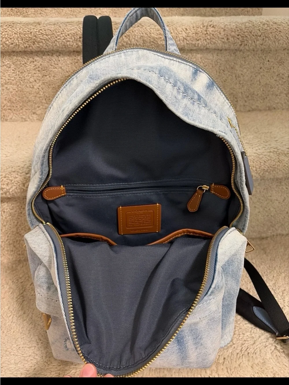 Coach Taylor Small Backpack in Loved Denim Blue